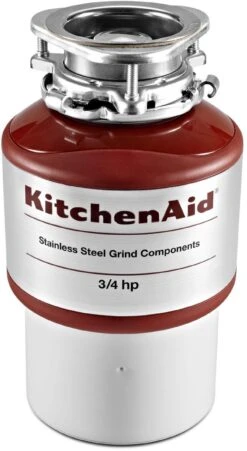 KitchenAid® 0.75 HP Continuous Feed Red Food Waste Disposer