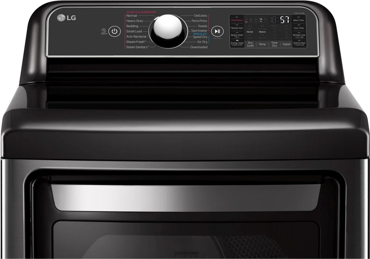 LG 7.3 Cu. Ft. Black Steel Front Load Gas Dryer 9 LG 7.3 Cu. Ft. Black Steel Front Load Gas Dryer - Image 7