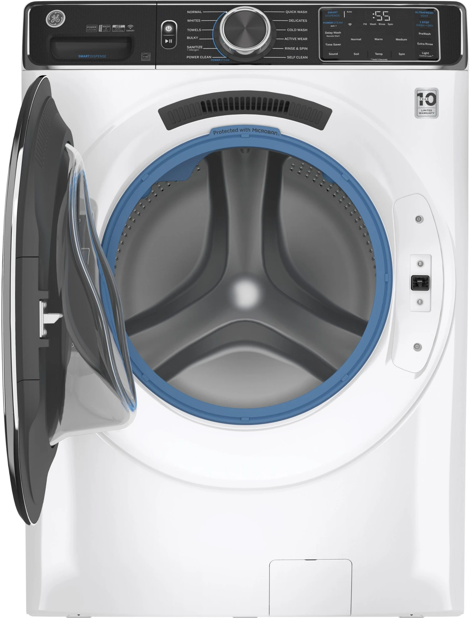 GE® 5.0 Cu. Ft. White Smart Front Load Washer 4 GE® 5.0 Cu. Ft. White Smart Front Load Washer - Image 2