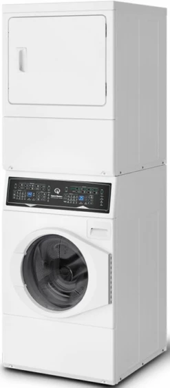 Speed Queen® SF7 3.5 Washer, 7.0 Cu. Ft Gas Dryer White Stack Laundry -Samsung LG Store cf826d1b 1c13 46af 8869 5ea65074e233