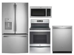 GE Kitchen 4 Piece Package 315 GFE26JYMFS-JB655SKSS-GDT630PYRFS-JVM3160RFSS