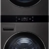 Open Box **Scratch And Dent** LG 5.0 Cu. Ft. Washer, 7.4 Cu. Ft. Dryer Black Steel Stack Laundry -Samsung LG Store dd76e1d7 d3f7 49f6 b914 44423c5b2473 1