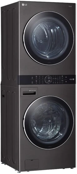Open Box **Scratch And Dent** LG 4.5 Cu. Ft. Washer, 7.4 Cu. Ft. Electric Dryer Black Steel Front Load Stack Laundry 16 Open Box **Scratch And Dent** LG 4.5 Cu. Ft. Washer, 7.4 Cu. Ft. Electric Dryer Black Steel Front Load Stack Laundry -Samsung LG Store dda58ec5 9024 4a0d 87fc a023676b3c9a