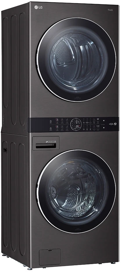 Open Box **Scratch And Dent** LG 4.5 Cu. Ft. Washer, 7.4 Cu. Ft. Electric Dryer Black Steel Front Load Stack Laundry 7 Open Box **Scratch And Dent** LG 4.5 Cu. Ft. Washer, 7.4 Cu. Ft. Electric Dryer Black Steel Front Load Stack Laundry - Image 5