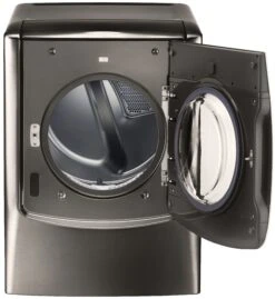 LG Signature 9.0 Cu. Ft. Black Stainless Steel Front Load Gas Dryer -Samsung LG Store dlgx9501k2