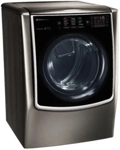 LG Signature 9.0 Cu. Ft. Black Stainless Steel Front Load Gas Dryer -Samsung LG Store dlgx9501k6