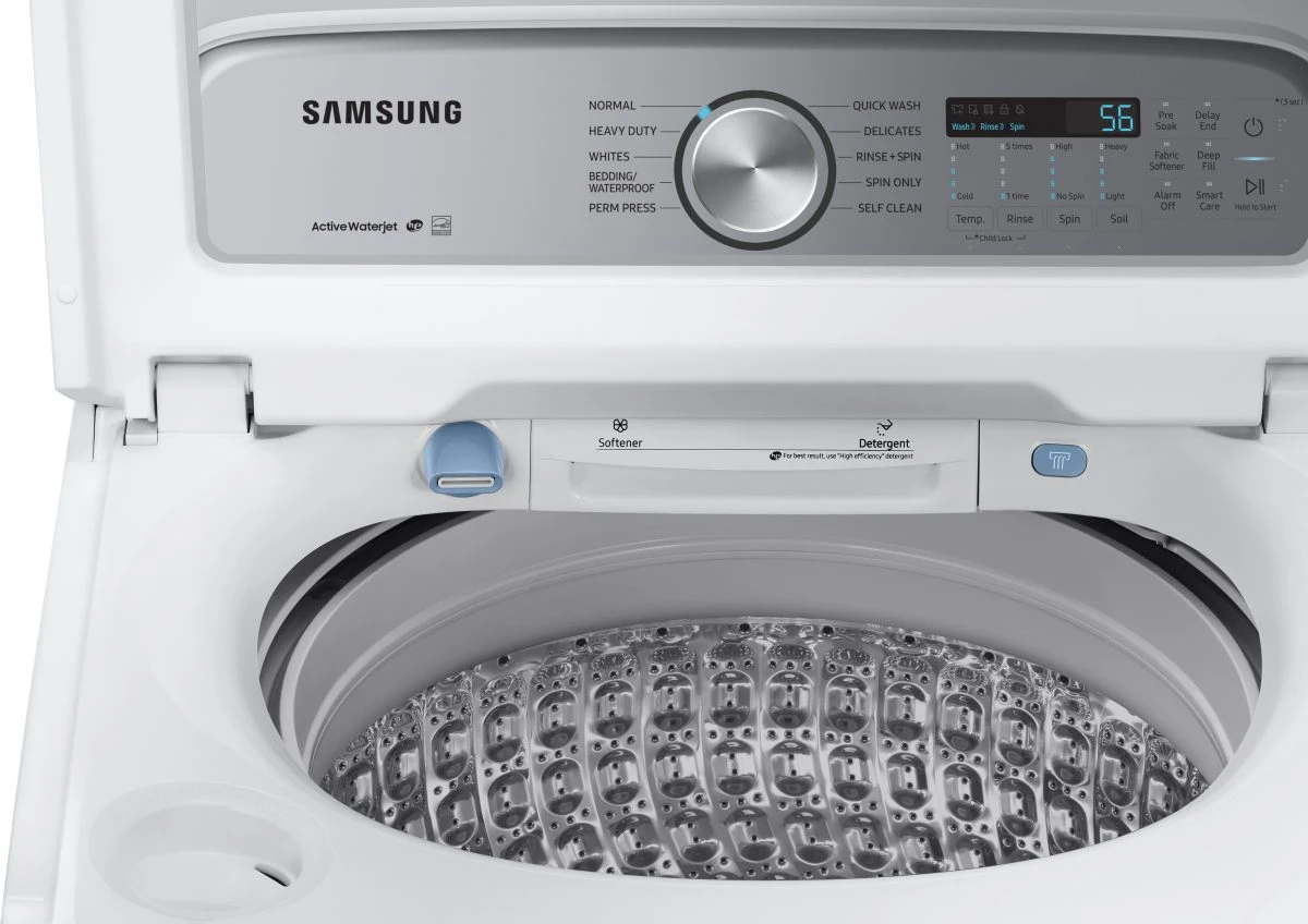 Open Box **Scratch And Dent** Samsung 5.0 White Top Load Washer 9 Open Box **Scratch And Dent** Samsung 5.0 White Top Load Washer - Image 7