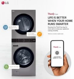 LG 4.5 Cu. Ft. Washer, 7.4 Cu. Ft. Gas Dryer Graphite Steel Front Load Stack Laundry 14 LG 4.5 Cu. Ft. Washer, 7.4 Cu. Ft. Gas Dryer Graphite Steel Front Load Stack Laundry -Samsung LG Store ef33b840 4031 476f a6fa 00080aba5fa7