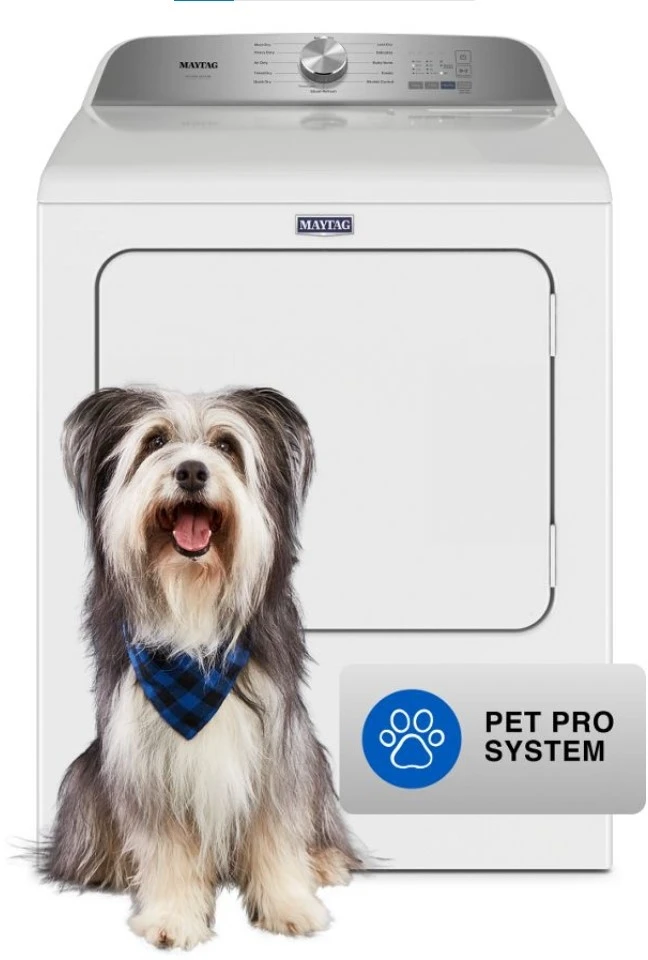 Maytag® Pet Pro System 7.0 Cu. Ft. White Front Load Electric Dryer 4 Maytag® Pet Pro System 7.0 Cu. Ft. White Front Load Electric Dryer - Image 2