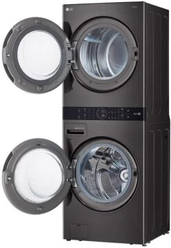 Open Box **Scratch And Dent** LG 4.5 Cu. Ft. Washer, 7.4 Cu. Ft. Electric Dryer Black Steel Front Load Stack Laundry 15 Open Box **Scratch And Dent** LG 4.5 Cu. Ft. Washer, 7.4 Cu. Ft. Electric Dryer Black Steel Front Load Stack Laundry -Samsung LG Store f43c9b0d c4c6 43f8 bfdc e6a19425e19d
