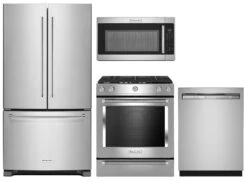 KITCHENAID Kitchen 4 Piece Package 22 KRFC300ESS-KSGG700ESS-KMHS120ESS-KDFE104KPS