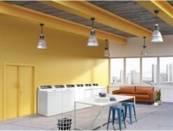 GE® 7.4 Cu. Ft. White Commercial Gas Dryer -Samsung LG Store fc768bb2 a224 49b7 a48c 43c2a018dbec