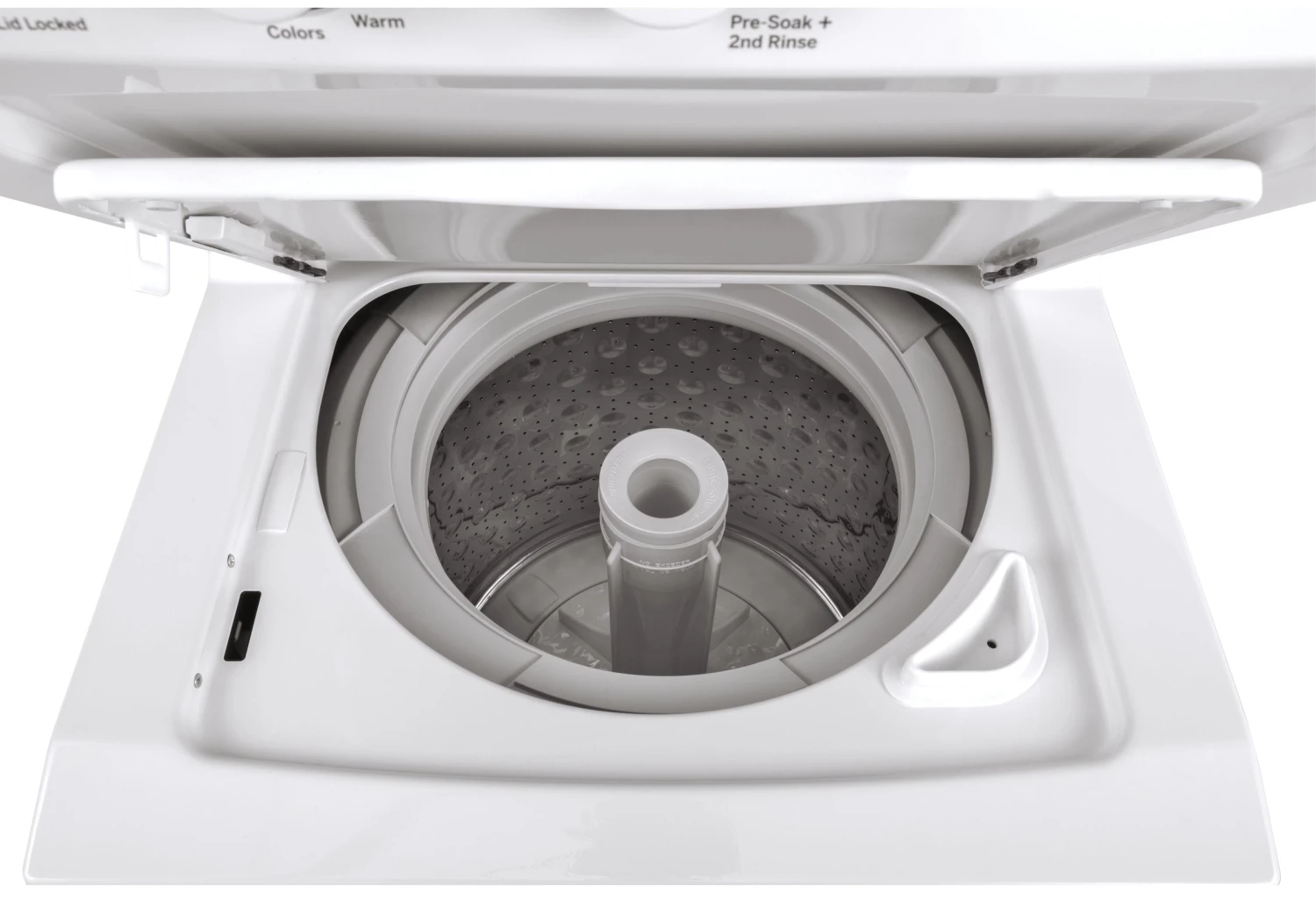 Open Box **Scratch And Dent** GE® Unitized Spacemaker® 2.3 Cu. Ft. Washer, 4.4 Cu. Ft. Dryer White On White Stack Laundry 4 Open Box **Scratch And Dent** GE® Unitized Spacemaker® 2.3 Cu. Ft. Washer, 4.4 Cu. Ft. Dryer White On White Stack Laundry - Image 2
