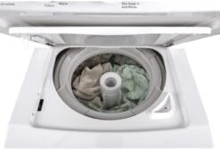 Open Box **Scratch And Dent** GE® Unitized Spacemaker® 2.3 Cu. Ft. Washer, 4.4 Cu. Ft. Dryer White On White Stack Laundry 11 Open Box **Scratch And Dent** GE® Unitized Spacemaker® 2.3 Cu. Ft. Washer, 4.4 Cu. Ft. Dryer White On White Stack Laundry -Samsung LG Store ge gud24gssmww2