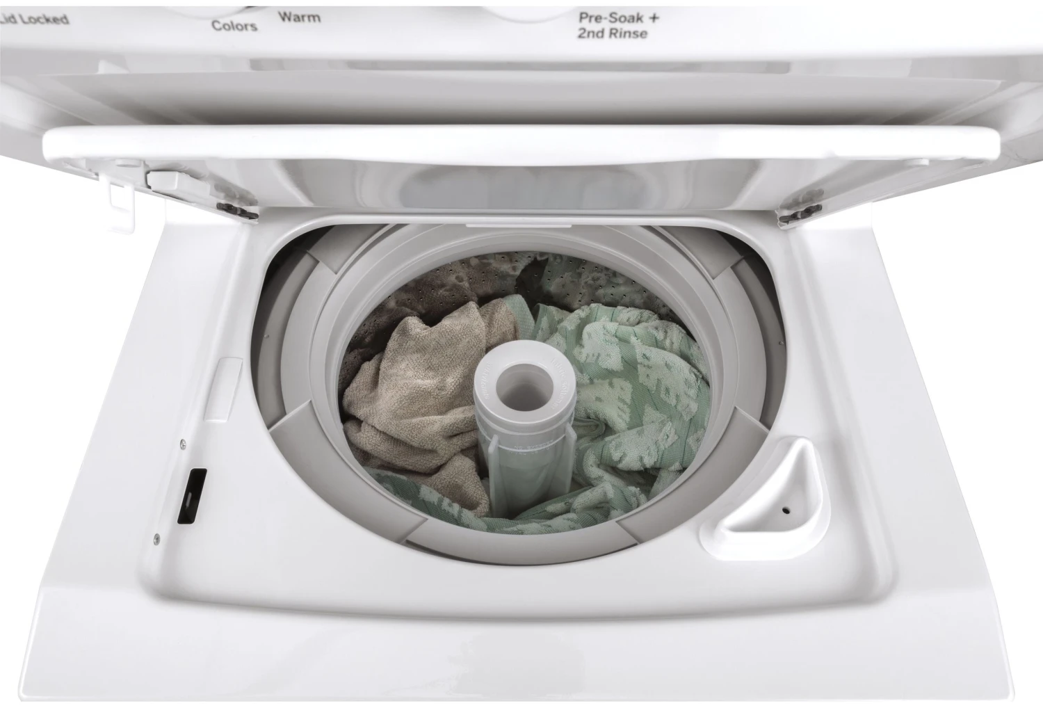 Open Box **Scratch And Dent** GE® Unitized Spacemaker® 2.3 Cu. Ft. Washer, 4.4 Cu. Ft. Dryer White On White Stack Laundry 5 Open Box **Scratch And Dent** GE® Unitized Spacemaker® 2.3 Cu. Ft. Washer, 4.4 Cu. Ft. Dryer White On White Stack Laundry - Image 3