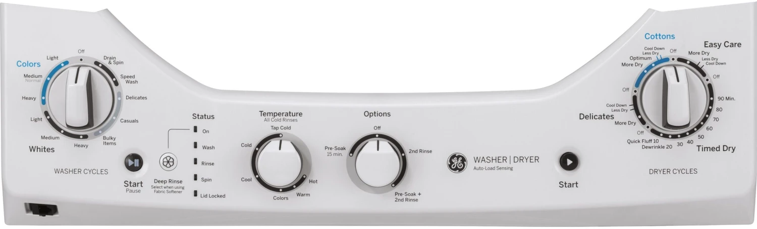 Open Box **Scratch And Dent** GE® Unitized Spacemaker® 2.3 Cu. Ft. Washer, 4.4 Cu. Ft. Dryer White On White Stack Laundry 8 Open Box **Scratch And Dent** GE® Unitized Spacemaker® 2.3 Cu. Ft. Washer, 4.4 Cu. Ft. Dryer White On White Stack Laundry - Image 6