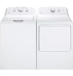 GE® 6.2 Cu. Ft. White Front Load Gas Dryer -Samsung LG Store gtx33gaskww5