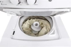 GE® Unitized Spacemaker® 3.8 Cu. Ft. Washer, 5.9 Cu. Ft. White On White Electric Dryer 10 GE® Unitized Spacemaker® 3.8 Cu. Ft. Washer, 5.9 Cu. Ft. White On White Electric Dryer -Samsung LG Store gud27essmww1