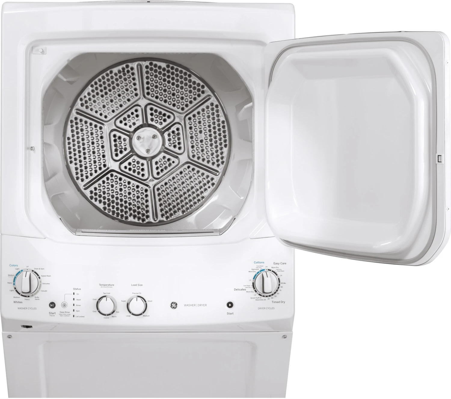 GE® Unitized Spacemaker® 3.8 Cu. Ft. Washer, 5.9 Cu. Ft. White On White Electric Dryer 4 GE® Unitized Spacemaker® 3.8 Cu. Ft. Washer, 5.9 Cu. Ft. White On White Electric Dryer - Image 2