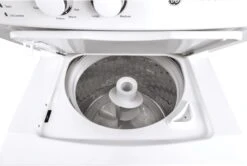 GE® Unitized Spacemaker® 3.8 Cu. Ft. Washer, 5.9 Cu. Ft. White On White Electric Dryer 12 GE® Unitized Spacemaker® 3.8 Cu. Ft. Washer, 5.9 Cu. Ft. White On White Electric Dryer -Samsung LG Store gud27essmww4