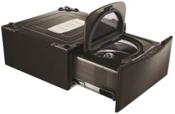 LG Signature SideKick™ 29" Black Stainless Steel Pedestal Washer -Samsung LG Store wd205ck2 1
