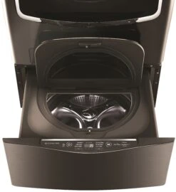 Open Box **Scratch And Dent** LG Signature SideKick™ 29" Black Stainless Steel Pedestal Washer