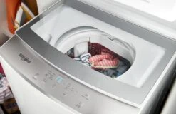 Open Box Whirlpool® Electric Stacked Laundry-White -Samsung LG Store wet4124hw4