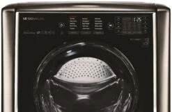 Open Box **Scratch And Dent** LG Signature 5.8 Cu. Ft. Black Stainless Steel Front Load Washer -Samsung LG Store wm9500hka1 1
